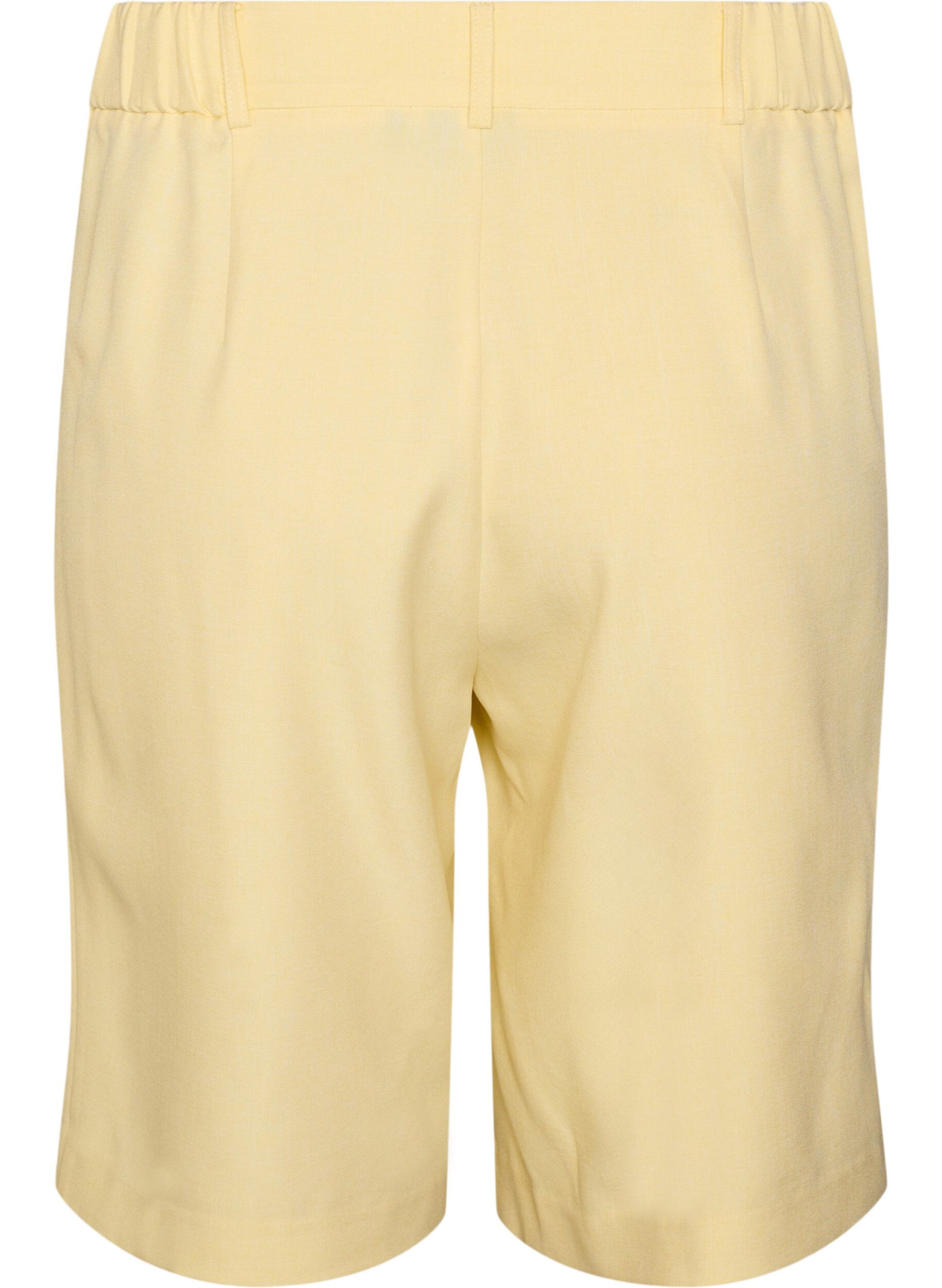 ZizziLosse Bermuda-shorts met hoge taille, Geel, Packshot image number 1