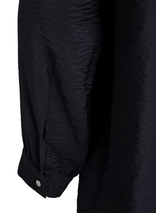 ZizziViscose tuniek met parelgeborduurde kraag, Black, Packshot image number 3