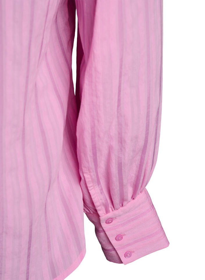 Blouse met verticale strepen, Roze, Packshot image number 3