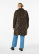 Luipaardprint jas met dubbele knoopsluiting, Bruin, Model image number 2