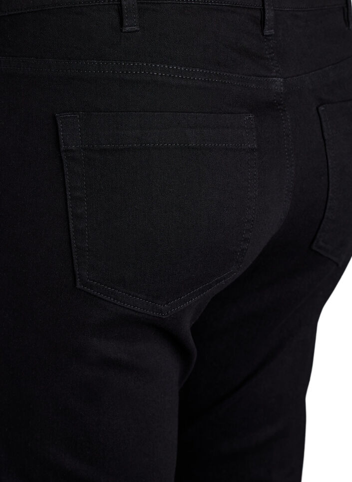 Slim-fit Emily jeans met normale taille, Zwart, Packshot image number 3