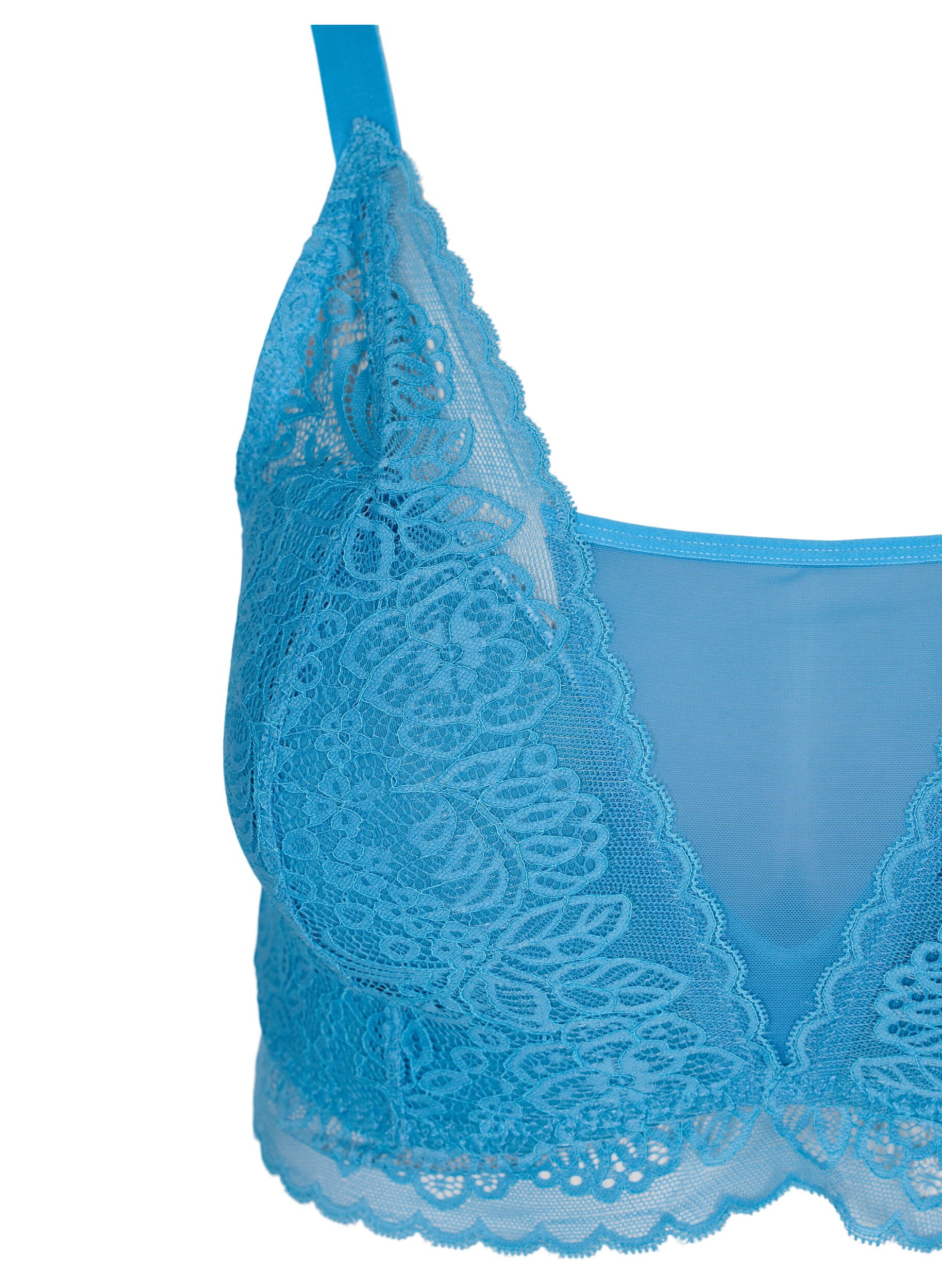 ZizziBeha met kant en zachte vulling, Blauw, Packshot image number 2