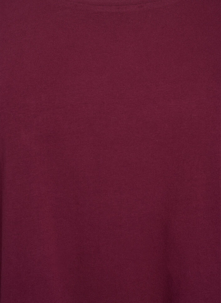 Basic jerseyblouse met lange mouwen, Donker Bordeaux, Packshot image number 2
