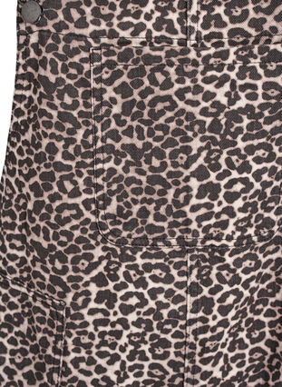 ZizziLuipaardprint denim tuinbroek, Light LEO, Packshot image number 2