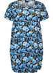 Katoenen jurk met korte mouwen en print, Blauw, Packshot image number 0