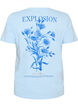 Katoenen T-shirt met print, Blauw, Packshot image number 1