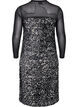 Glitterjurk met pailletten, Black w. Silver, Packshot image number 1