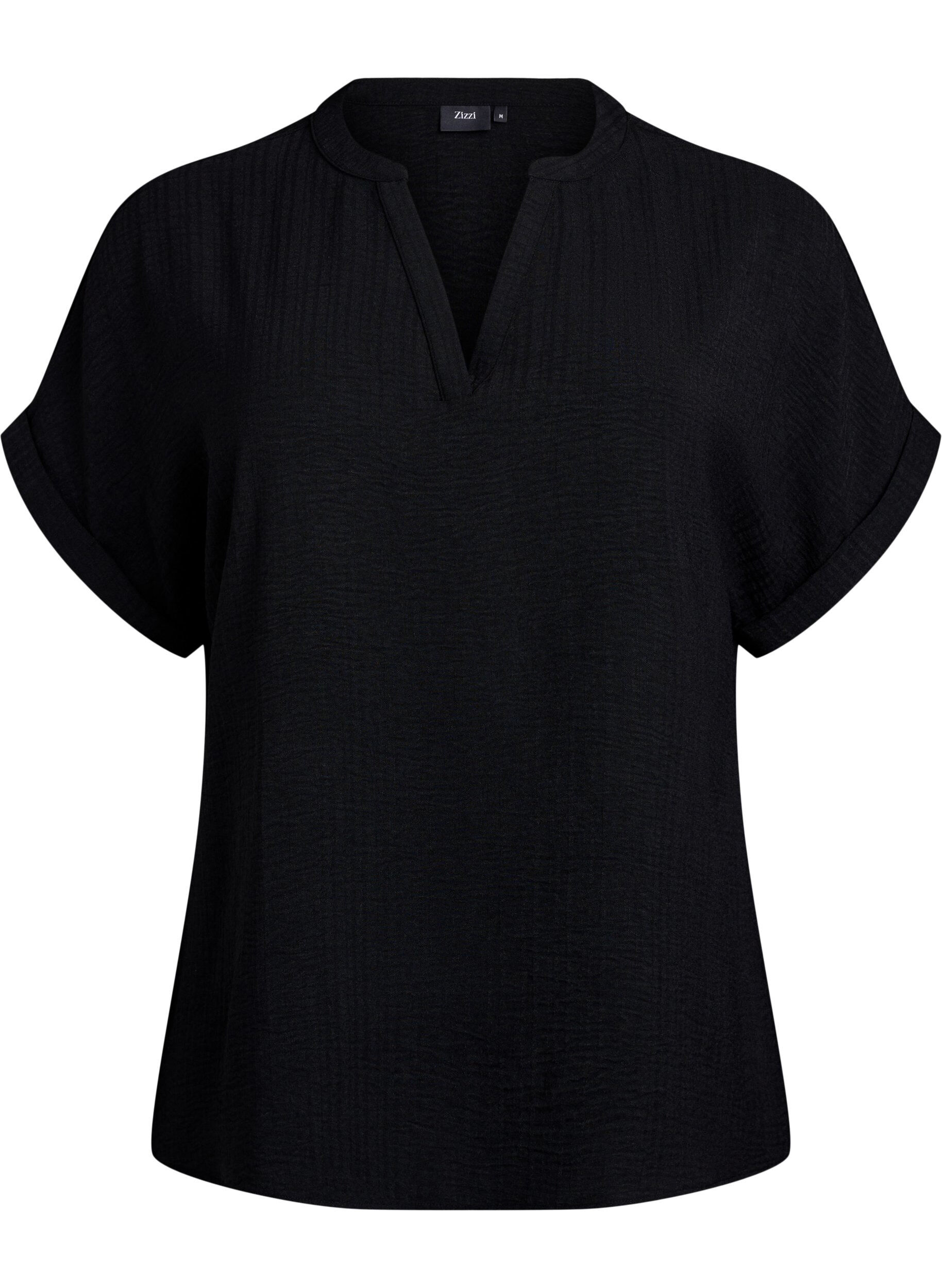 Luchtige blouse met korte mouwen