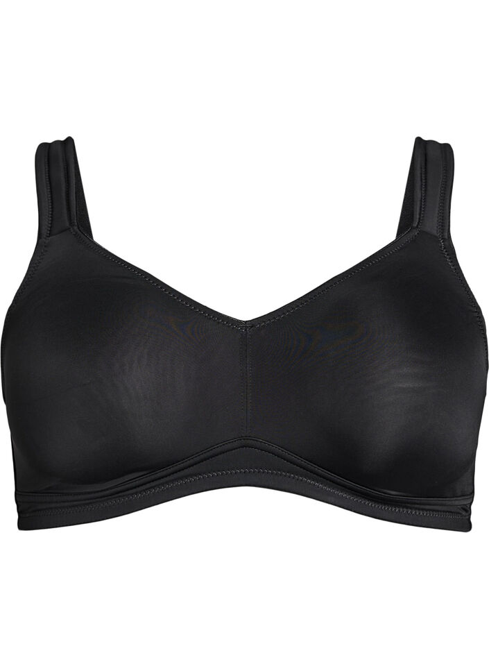 Comfortbeha met gewatteerde bandjes, Zwart, Packshot image number 0