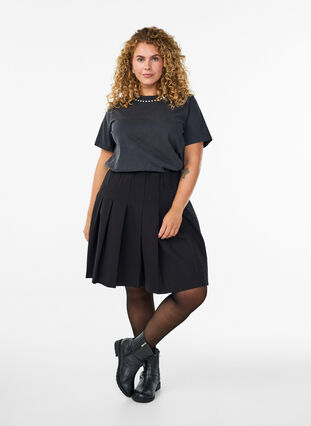 ZizziOrganisch katoenen T-shirt met studs, Grey Wash Studs, Model image number 2