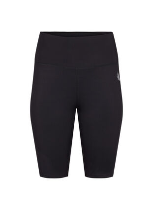 ZizziLange strakke sport shorts, Zwart, Packshot image number 0