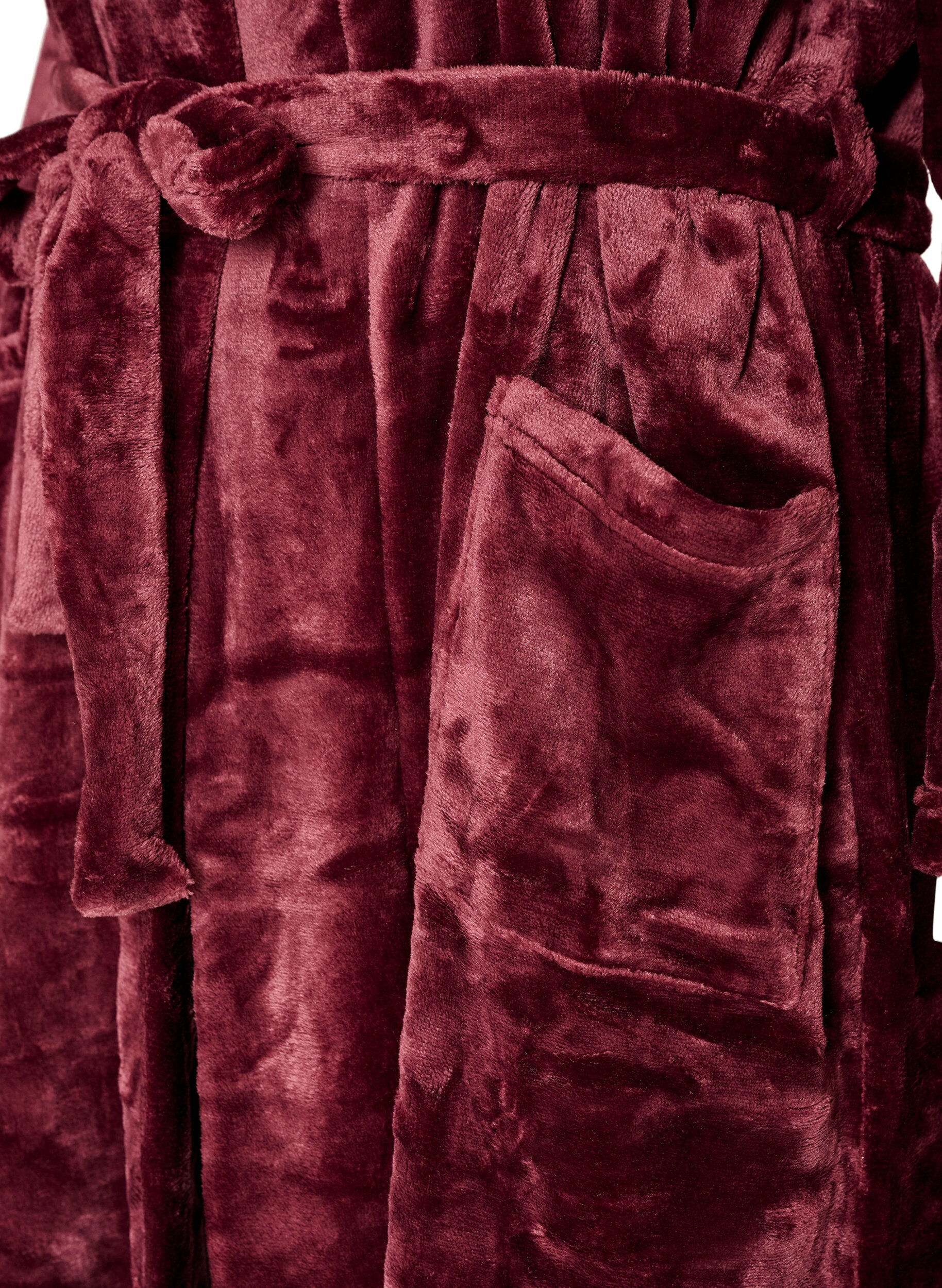 ZizziKamerjas in zachte velour met zakken, Rood, Packshot image number 3