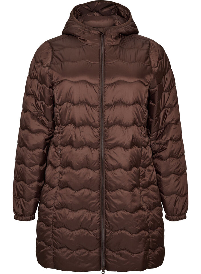 Gewatteerde jas, Bruin, Packshot image number 0
