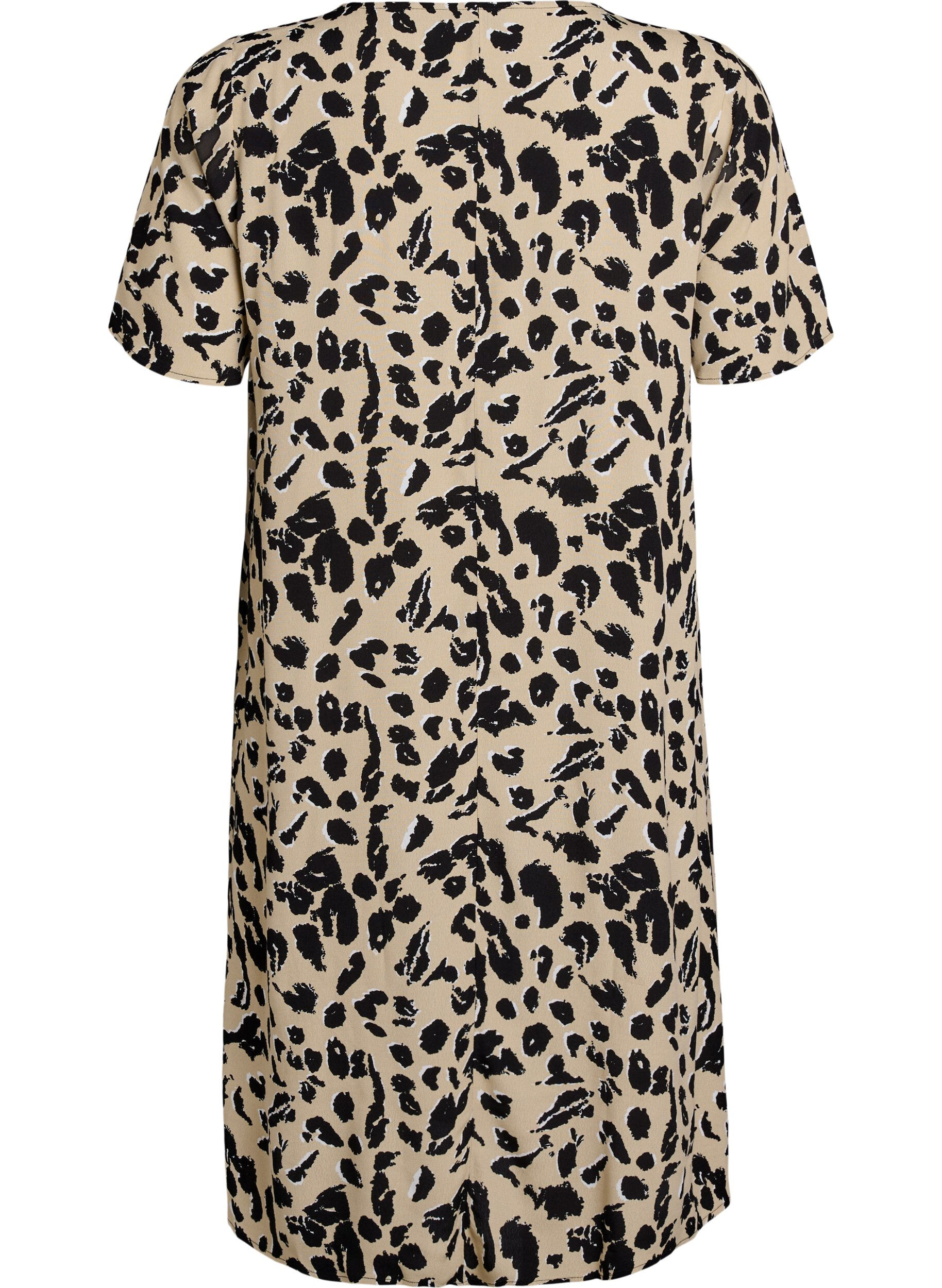 ZizziViscose A-lijn jurk, Beige, Packshot image number 1