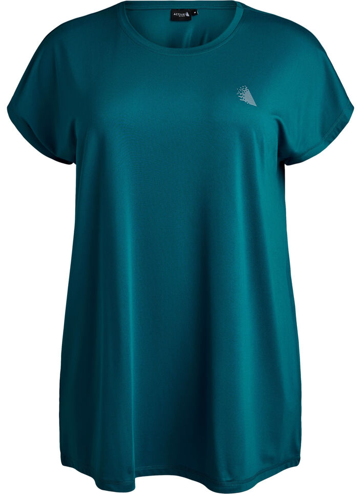 Lang trainings-T-shirt, Groen, Packshot image number 0
