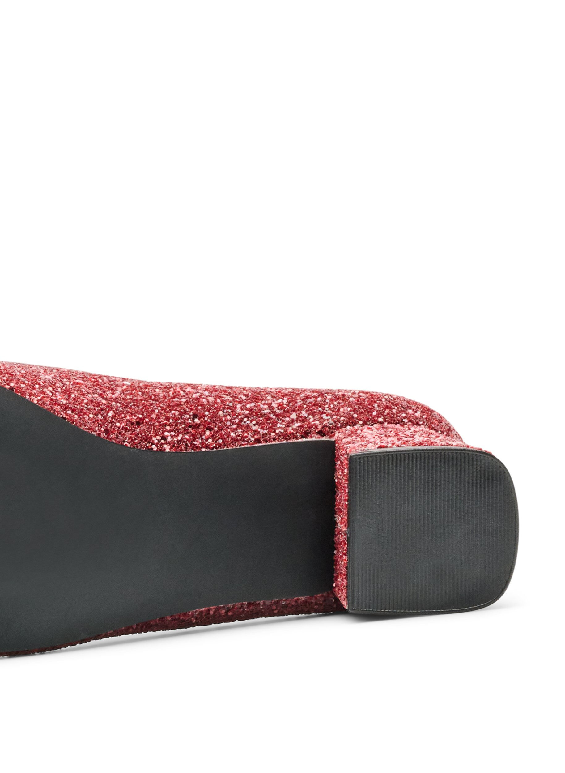 ZizziGlitter pump met strikje, Rood, Packshot image number 4