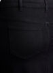 Halflange denimrok met een voorsplit, Zwart, Packshot image number 3