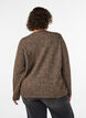 Jumper met V-hals, Bruin, Model image number 2