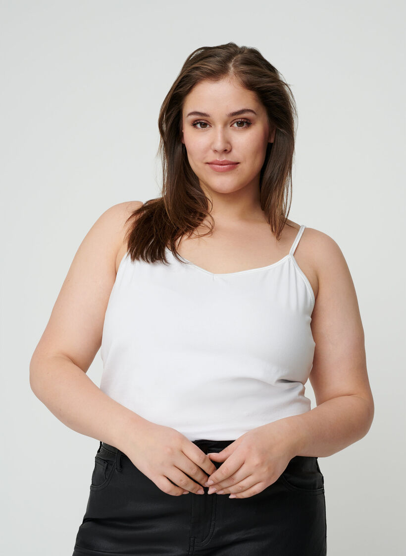 Basic sporttop, Bright White, Model image number 0