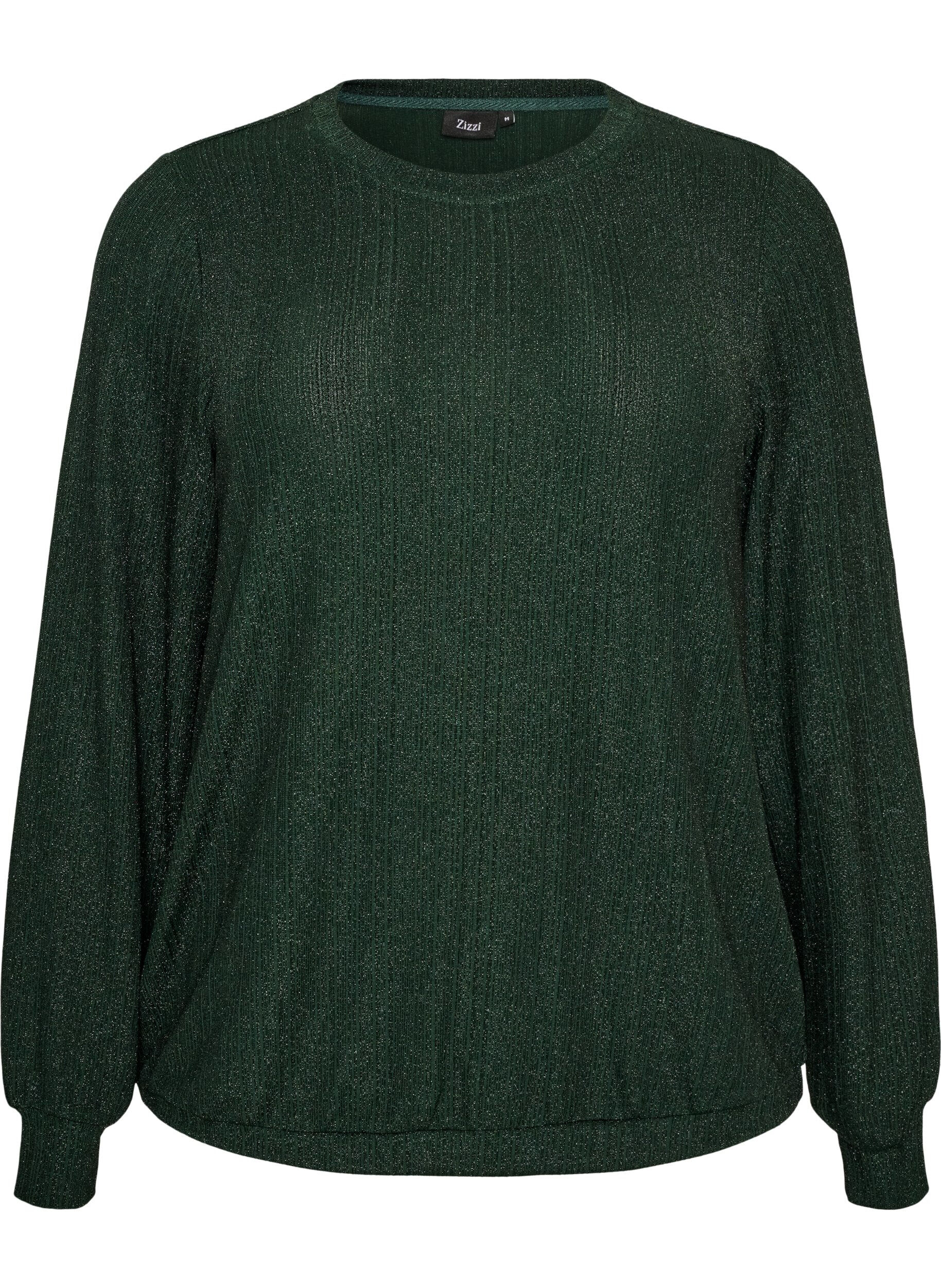 Blouse met verticale structuur en glitterdraad