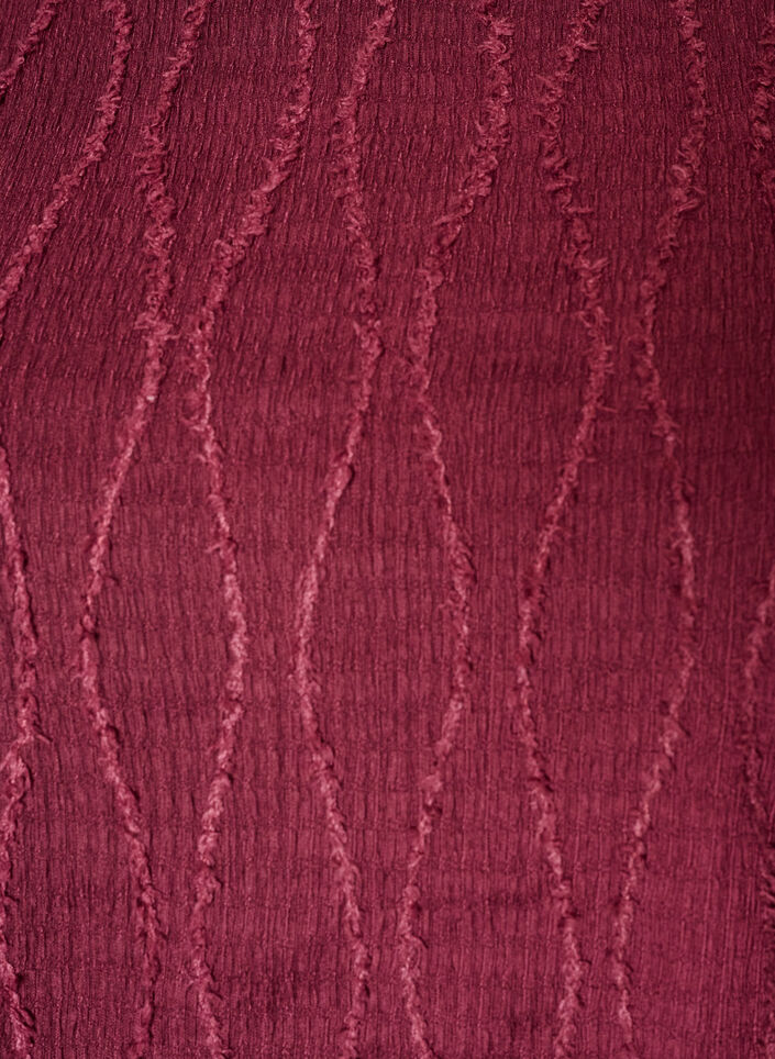 Jersey blouse met een golvende textuur, Rood, Packshot image number 2