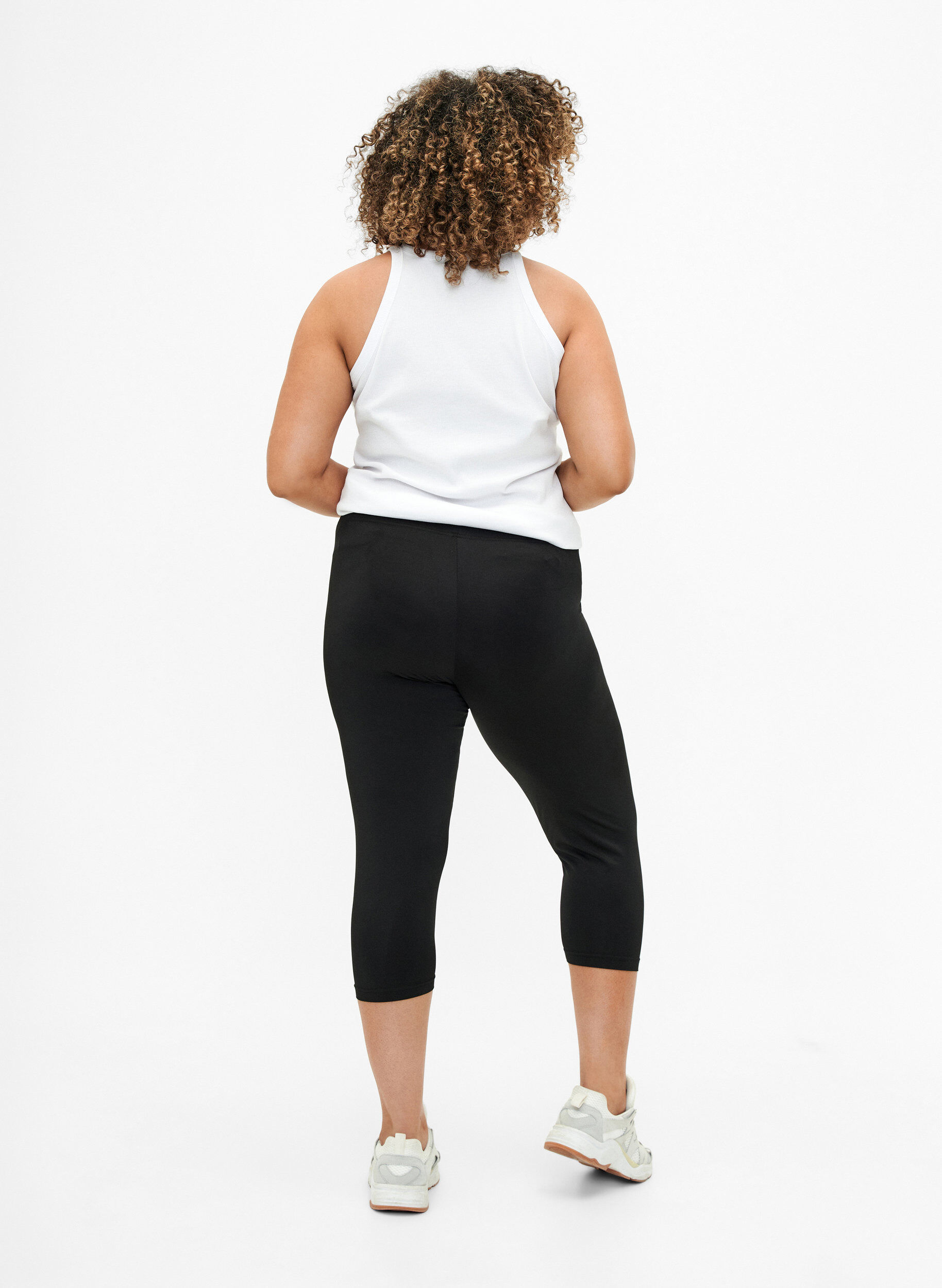 Zizzi2-pack leggings met 3/4 lengte, Zwart, Model image number 2
