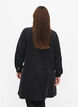 Fluwelen jurk met rits en 3/4 mouwen, Zwart, Model image number 2