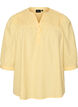Blouse met smock en 3/4 mouwen, Geel, Packshot image number 0