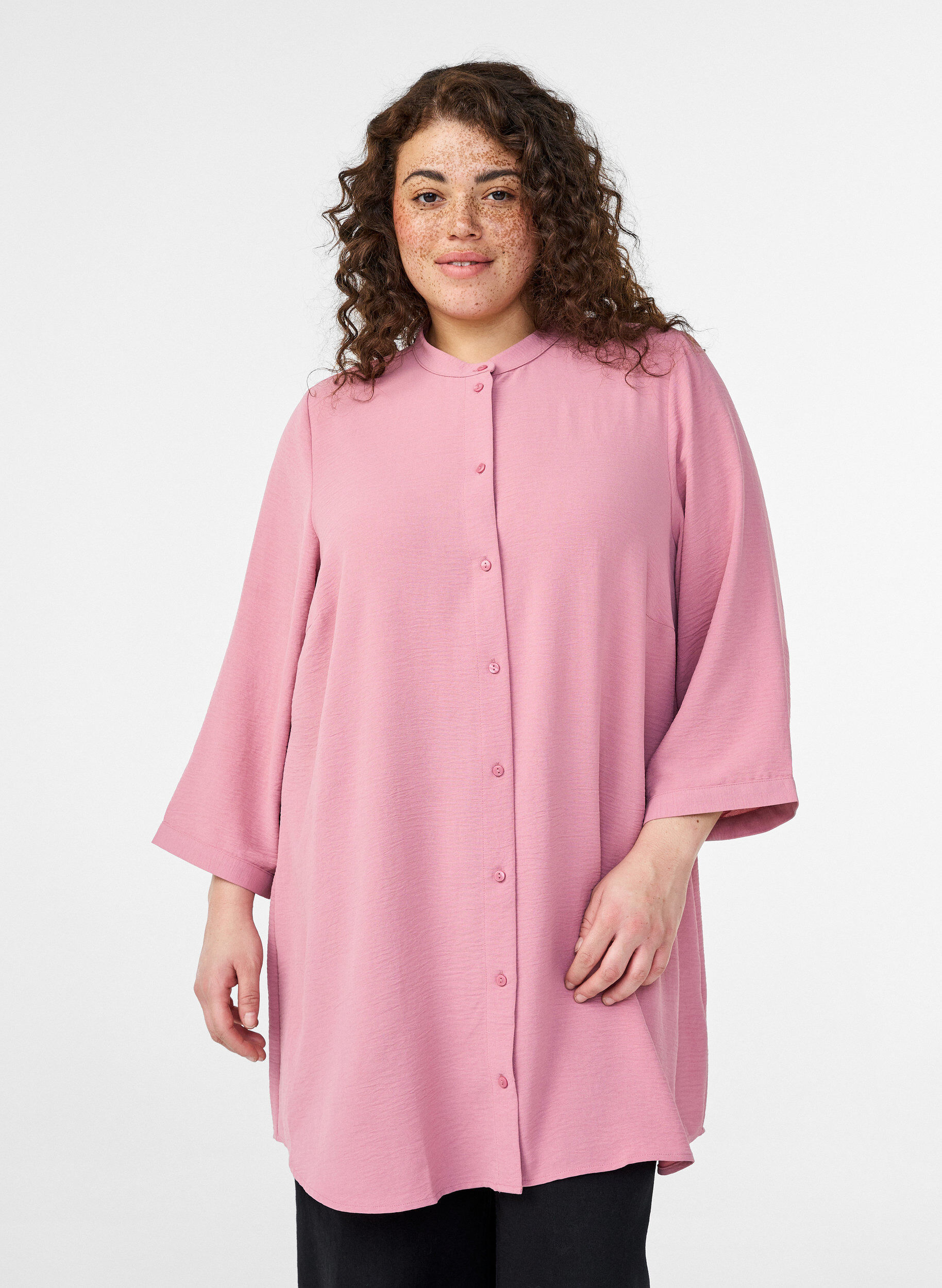 FLASH - Tuniek met 3/4 mouwen, Roze, Model