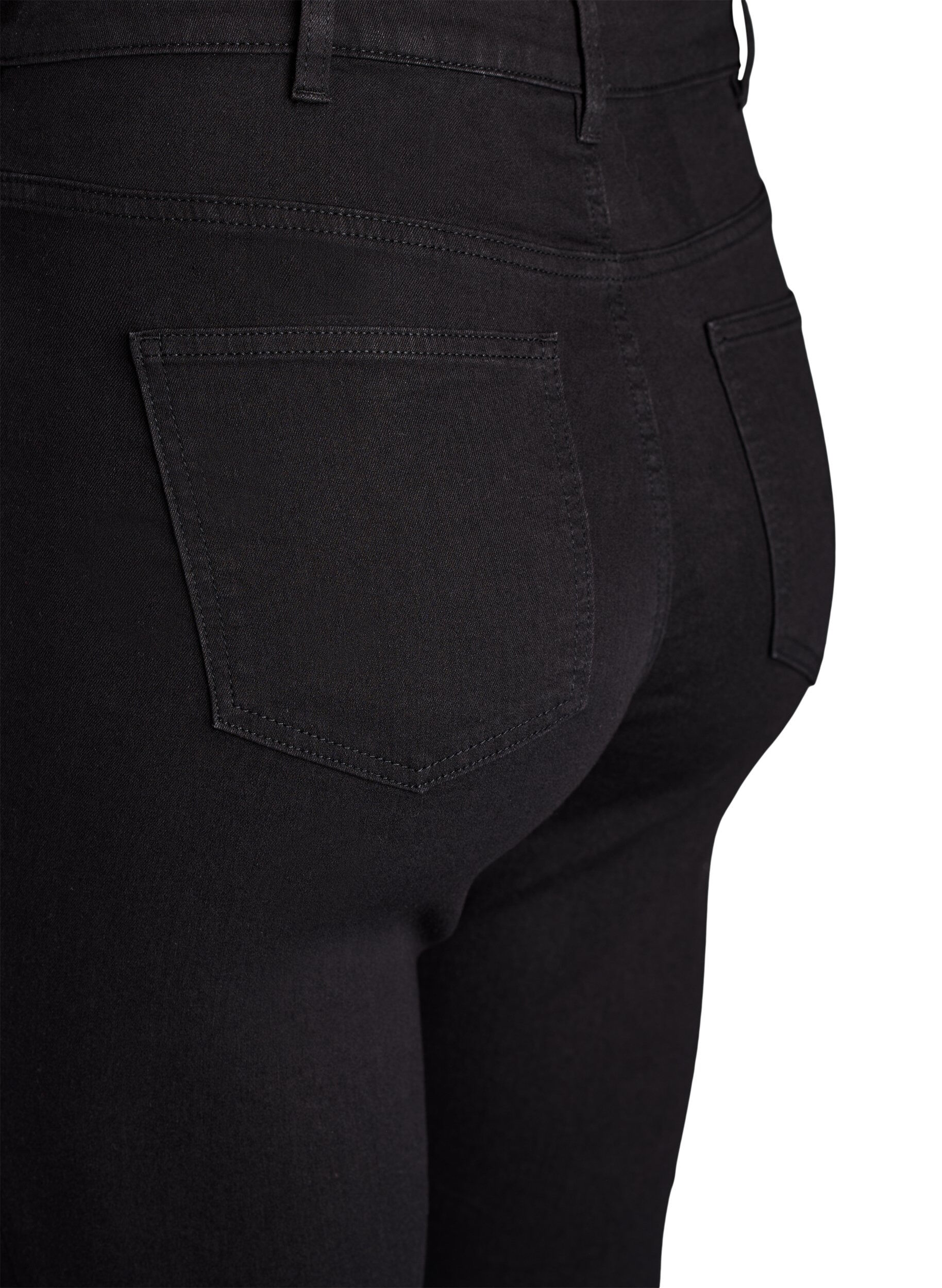 ZizziAmy super slim fit jeans met hoge taille, Zwart, Packshot image number 3