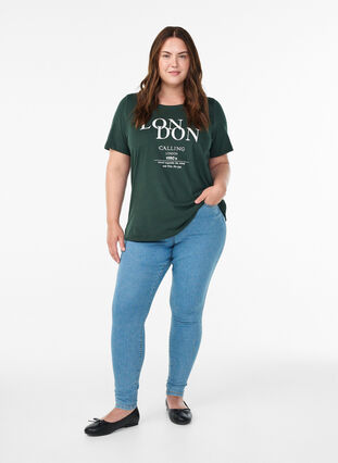 ZizziFLASH - T-shirt met print, Scarab London, Model image number 1