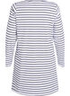 Gestreepte nachthemd in biologisch katoen, Wit, Packshot image number 1
