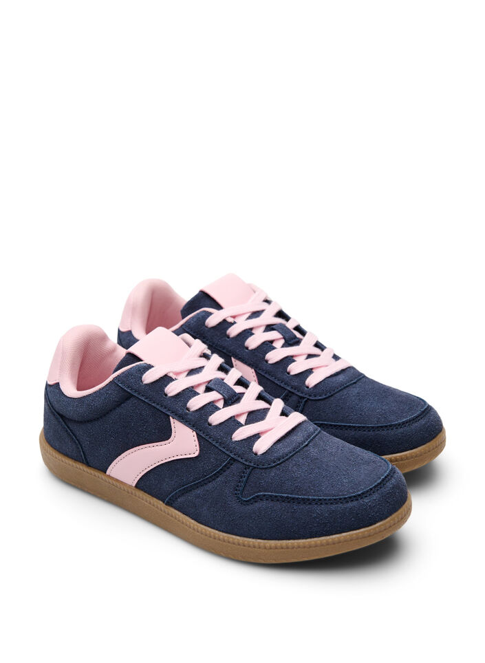 Sneakers van imitatie-su&egrave;de, Blauw, Packshot image number 1
