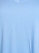 Enkelkleurig oversized T-shirt met V-hals, Blauw, Packshot image number 2