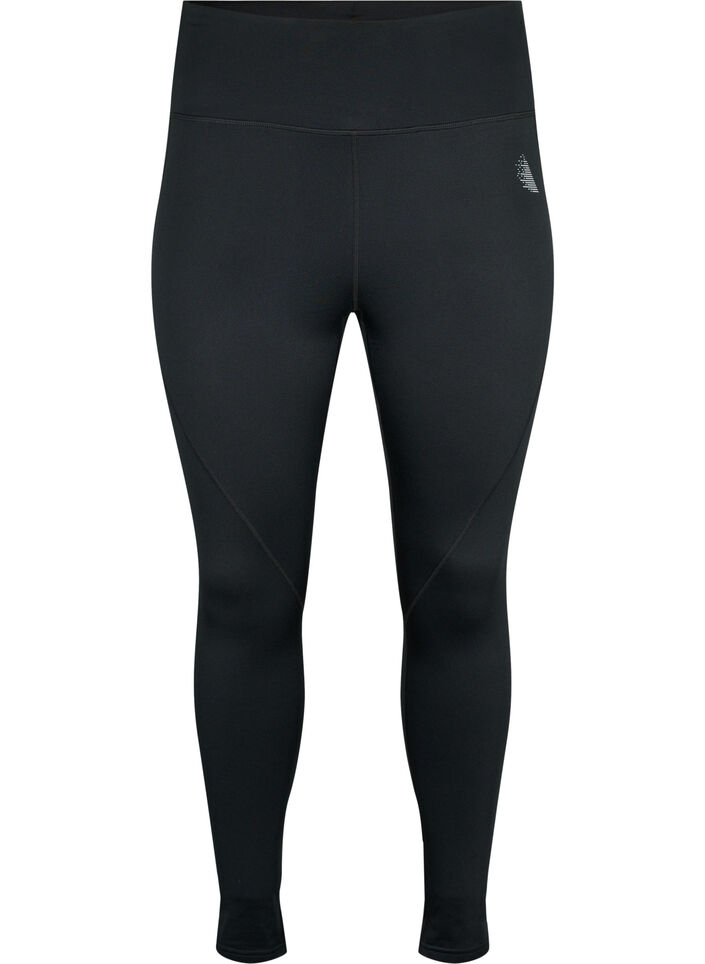 Sportlegging met fleecevoering, Black, Packshot