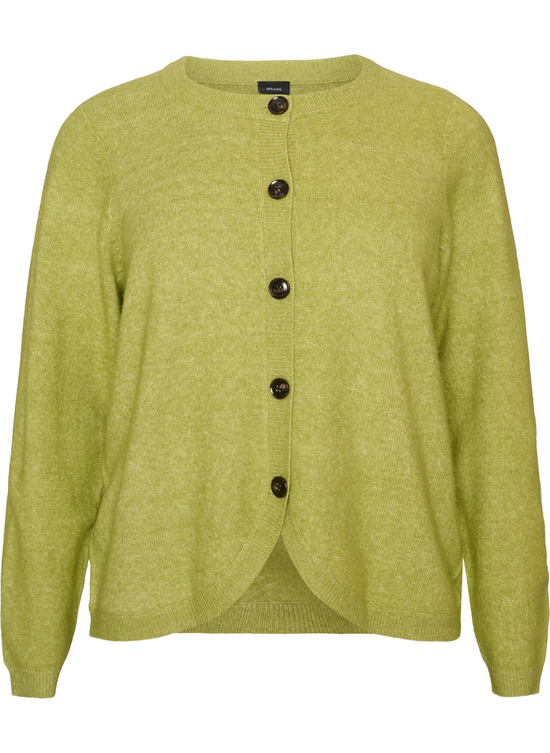 Cardigan met knopen en een ronde voorkant