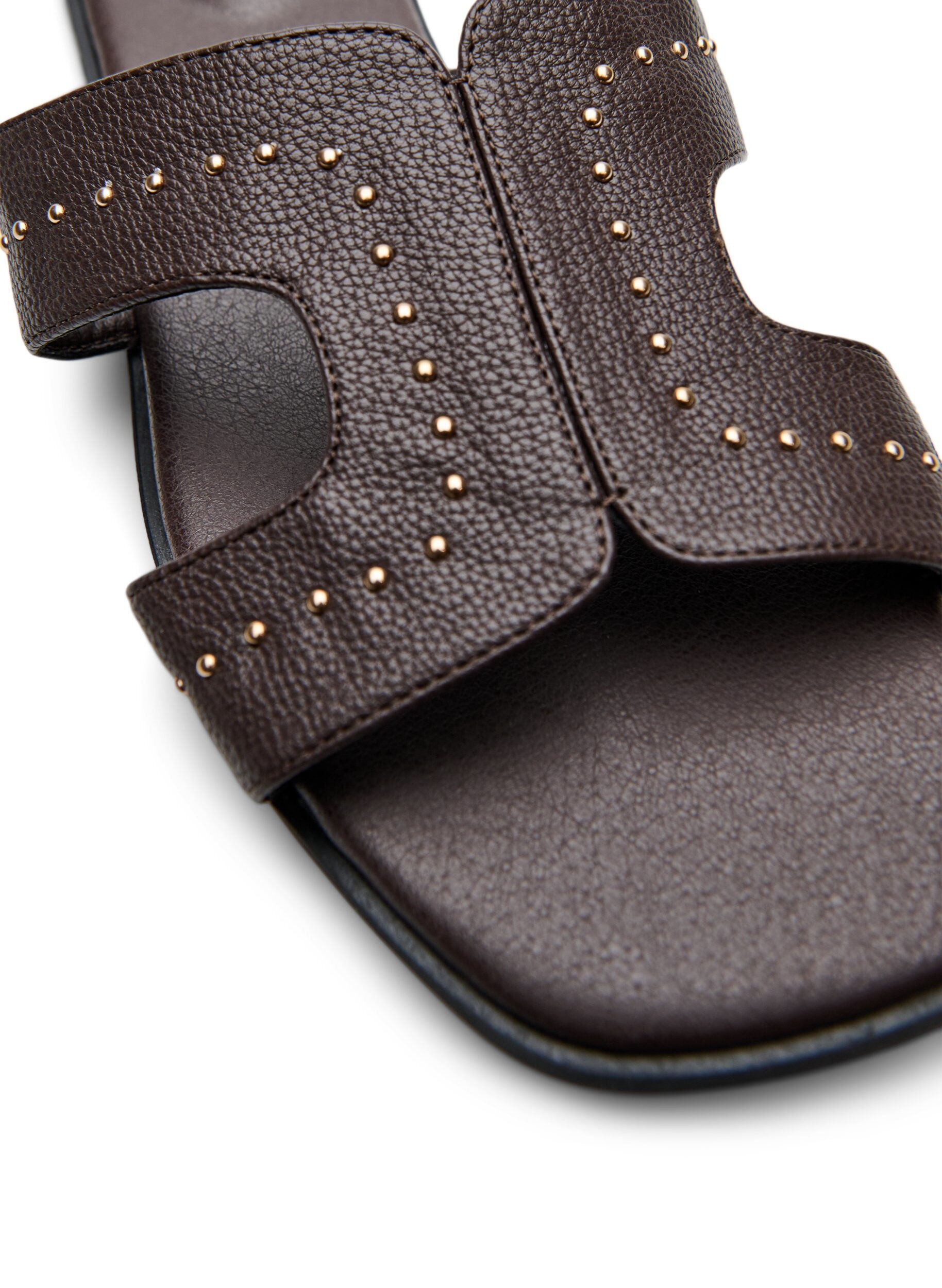 ZizziPlatte sandalen met studs, Bruin, Packshot image number 3