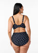 Hoge taille bikinibroekje met stippen, Zwart, Model image number 1