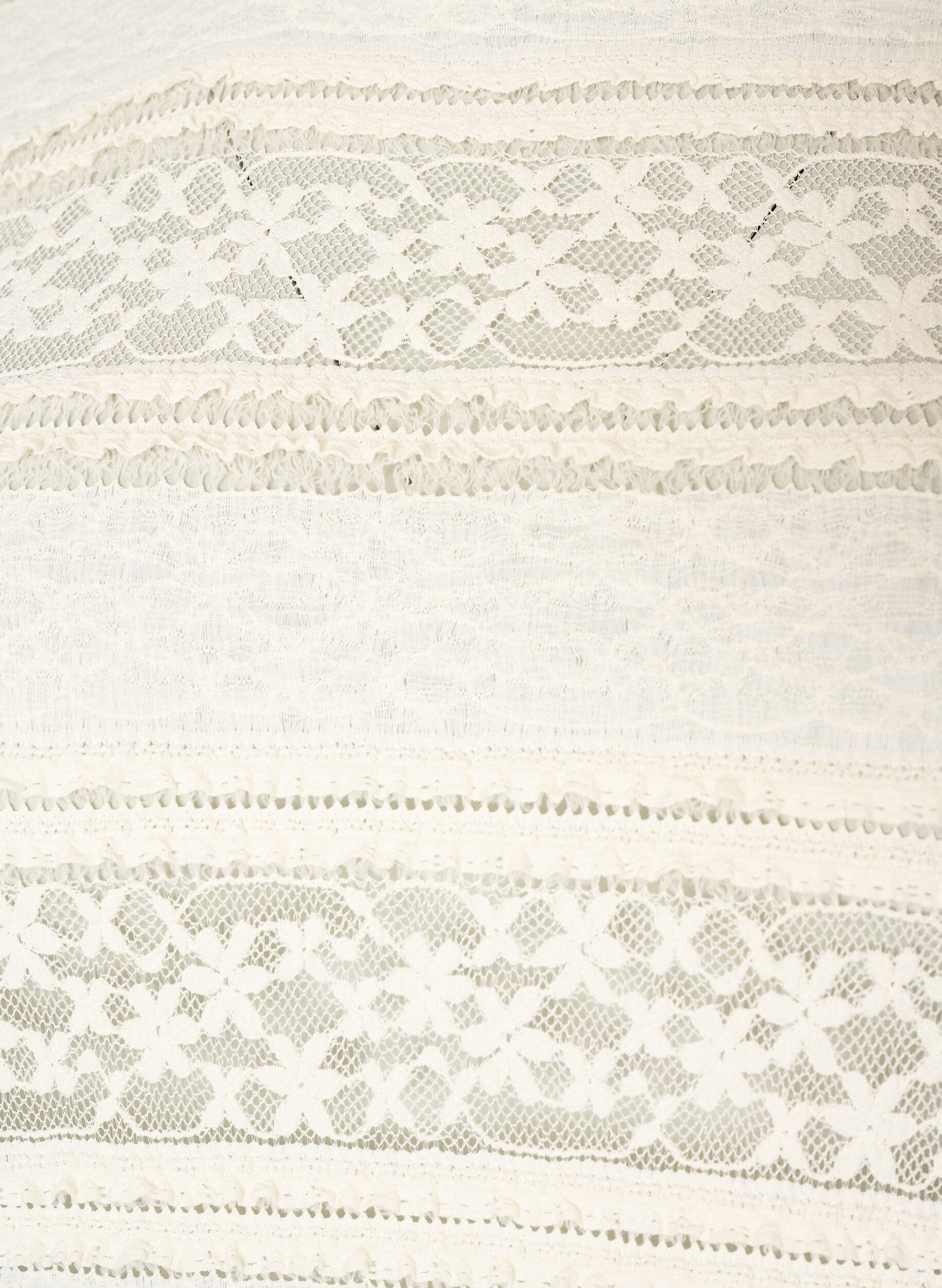 ZizziKanten blouse met lange mouwen, Vanille, Packshot image number 2