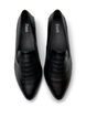 Wide fit - Loafers met een krokodilleneffect, Zwart, Packshot image number 2