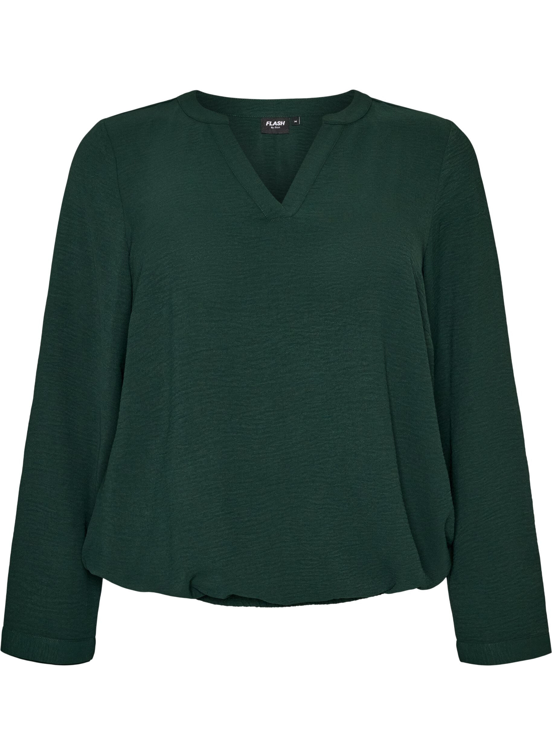 FLASH - Blouse met ballonsilhouet en V-hals