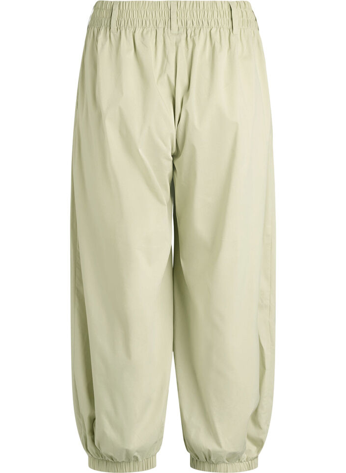 High waist balloonbroek met elastische tailleband, Groen, Packshot image number 1