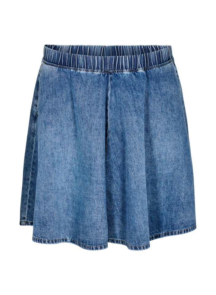 Korte denim skaterrok, Blue Denim, Packshot