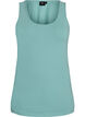 Effen basic top in katoen, Groen, Packshot image number 0