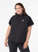 Sportief gewatteerd vest met ritssluiting en zakken, Zwart, Model image number 0