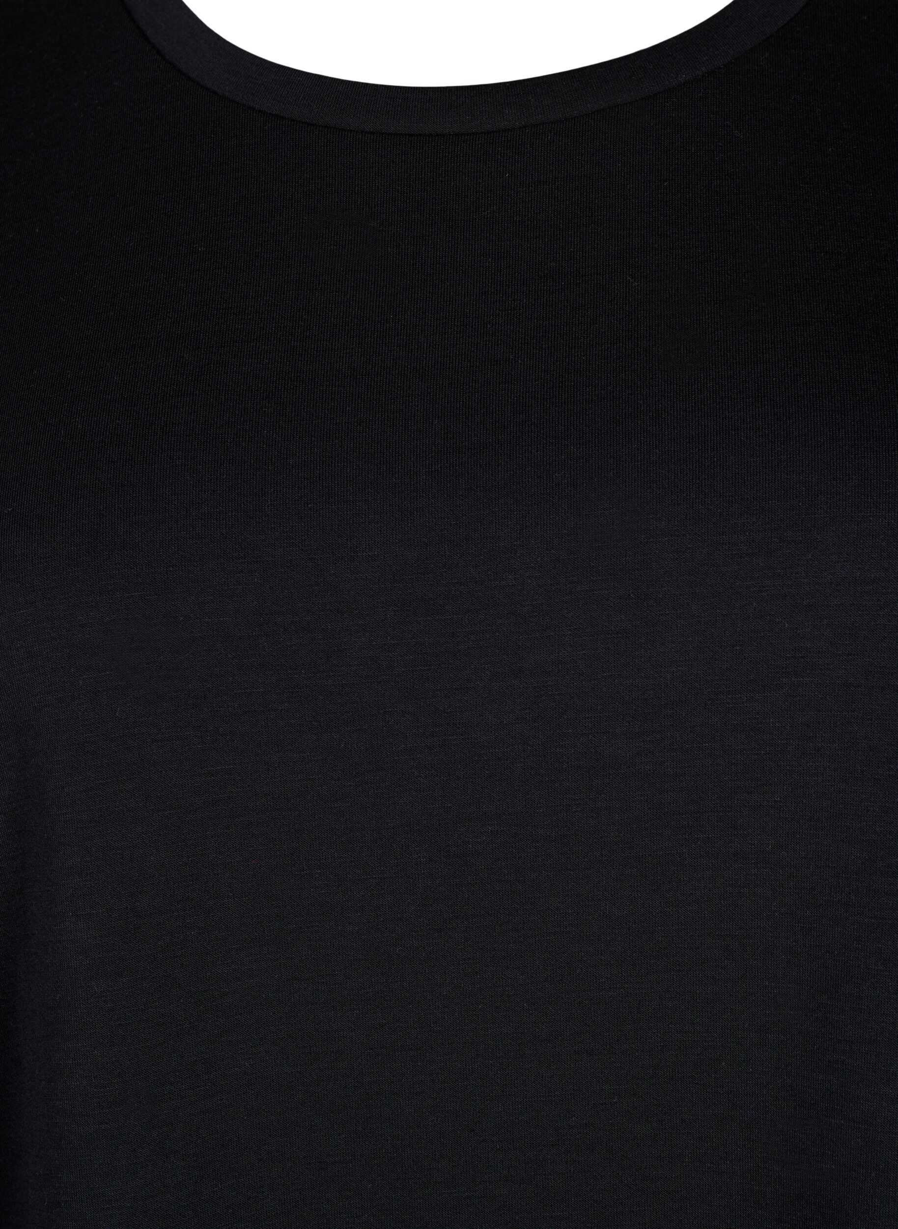 ZizziT-shirt in modalmix, Zwart, Packshot image number 2