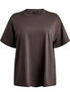 Oversized sweat T-shirt met korte mouwen, Bruin, Packshot image number 0
