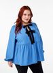 Viscose blouse met strikjes en lange mouwen, Riverside Black Bow, Model image number 0
