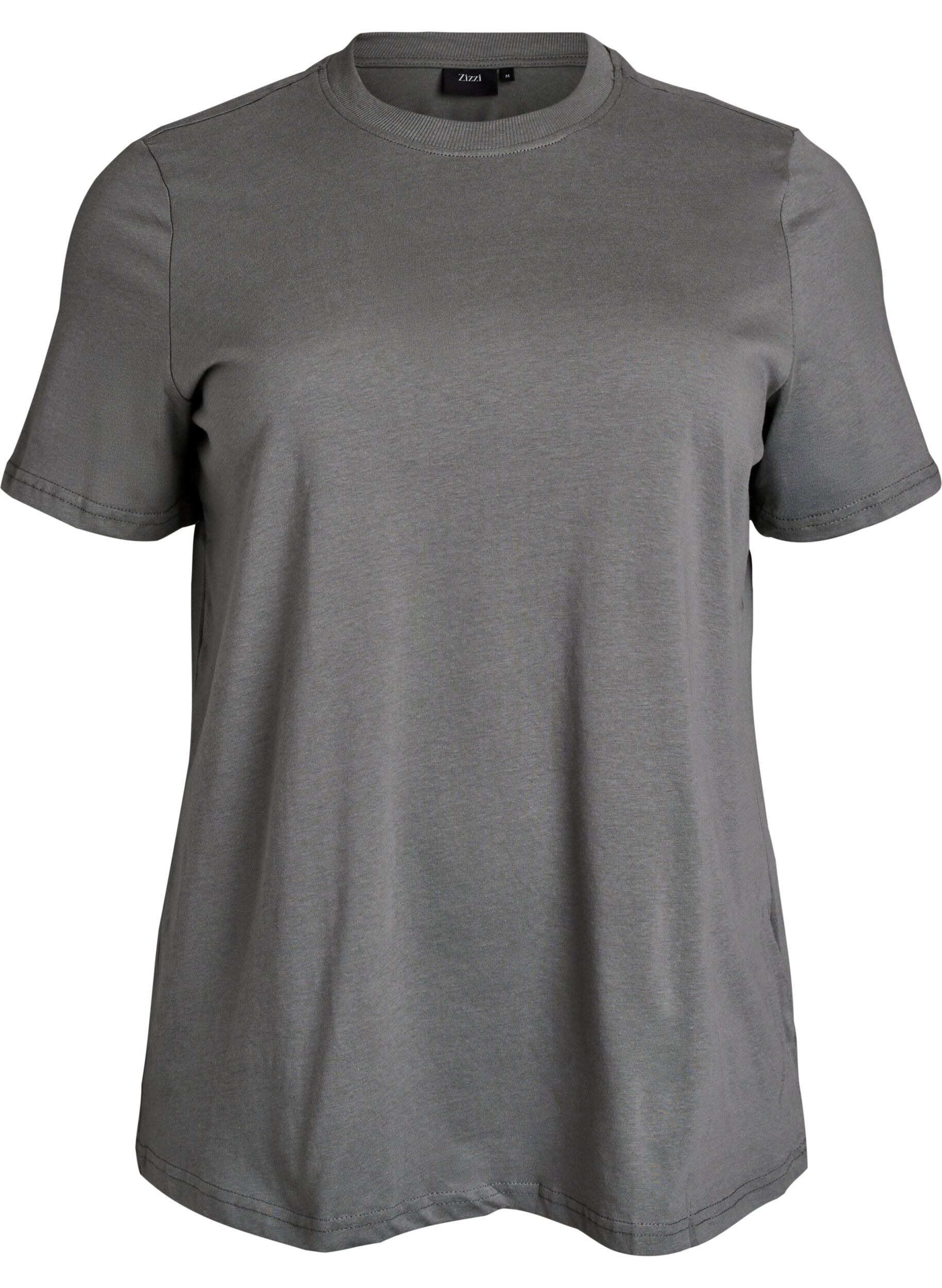Basic katoenen T-shirt met ronde hals