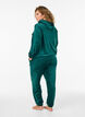 Losvallende fluwelen broek, Groen, Model image number 1